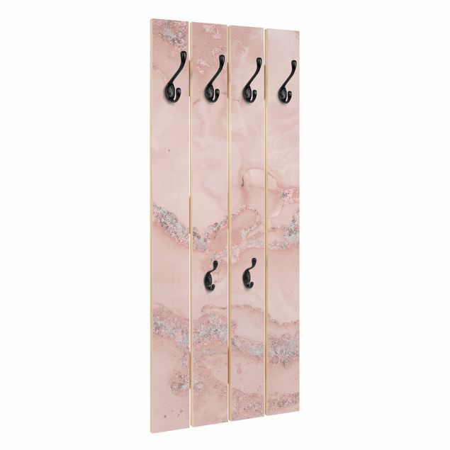 Wooden coat rack - Colour Experiments Marble Light Pink And Glitter