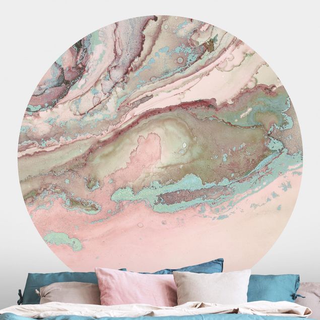 Wallpapers Colour Experiments Marble Light Pink And Turquoise