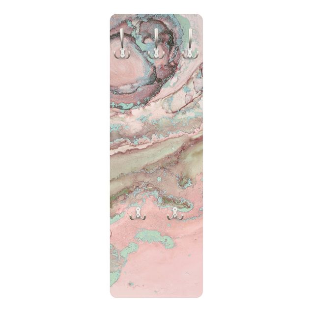 Coat rack modern - Colour Experiments Marble Light Pink And Turquoise