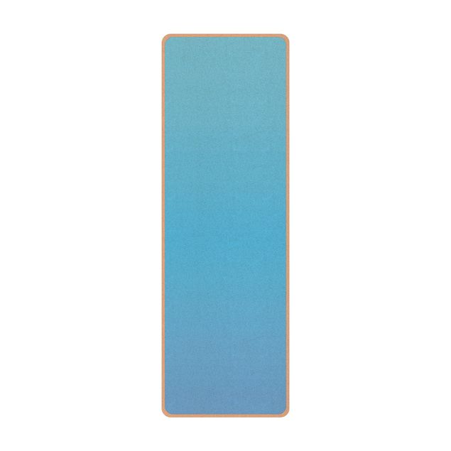 Yoga mat - Colour Gradient Turquoise