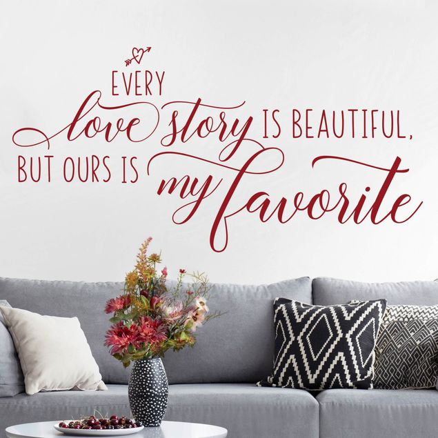 Wall decals quotes Favorite Love Story