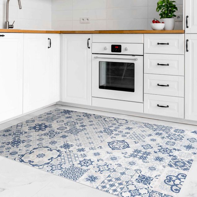 Outdoor rugs Ceramic Tiles Agadir Blue