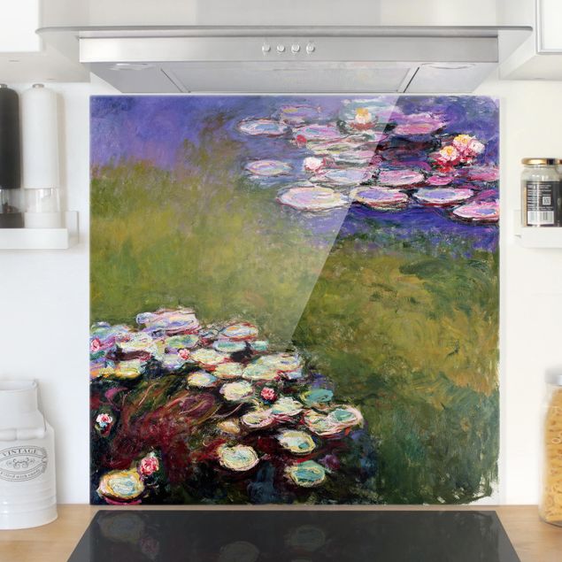 Glass splashback art print Claude Monet - Water Lilies