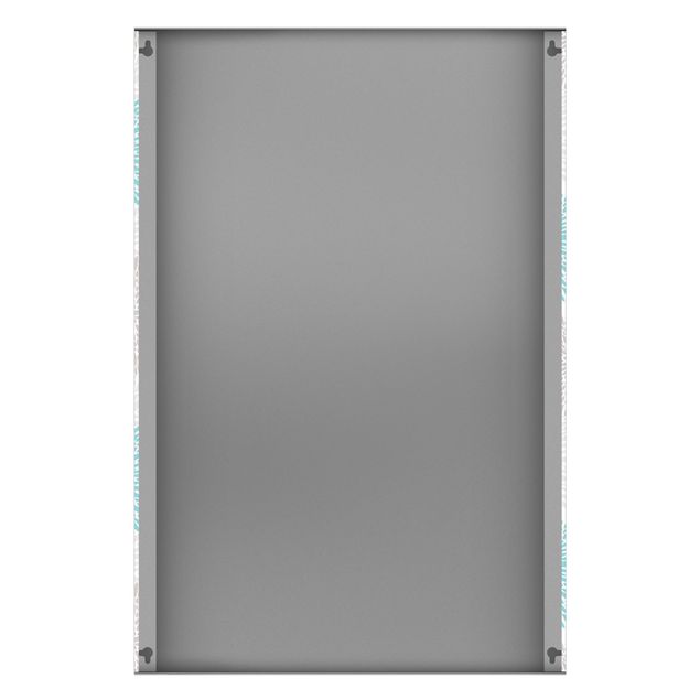 Magnetic memo board - Big Drawn Dandelion In Blue
