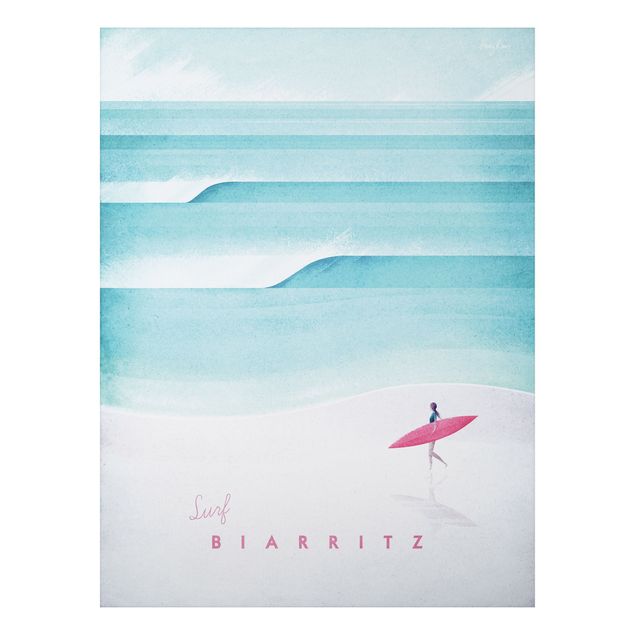 Print on aluminium - Travel Poster - Biarritz