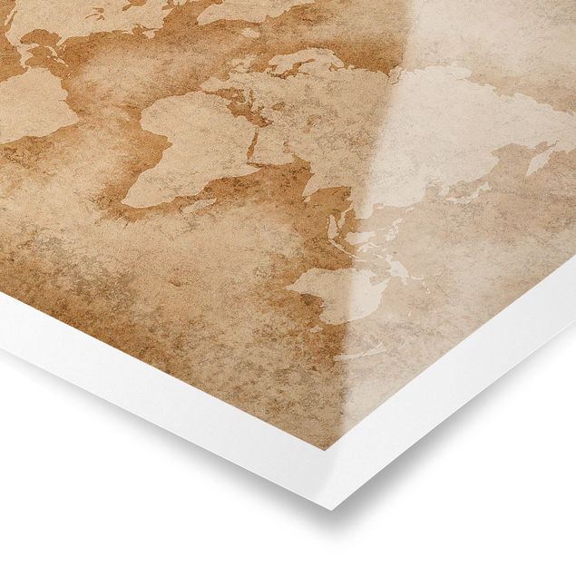 Poster - Antique World Map