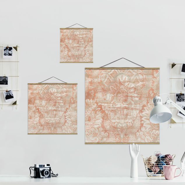 Fabric print with poster hangers - Ornament Tissue I
