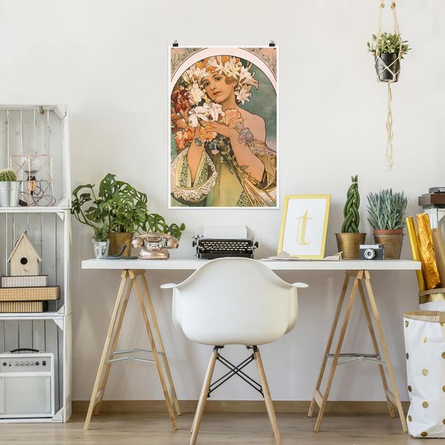 Poster art print - Alfons Mucha - Flower