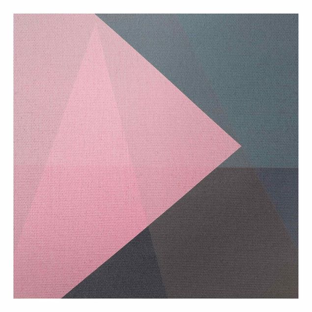 Print on aluminium - Pink Transparency Geometry
