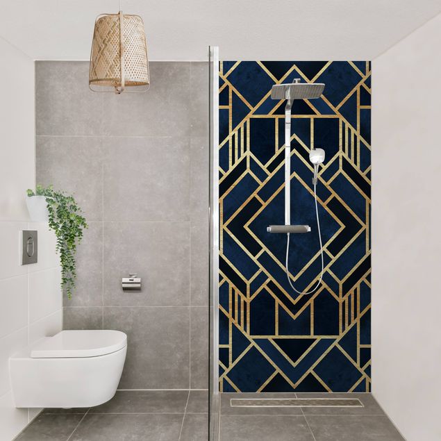 Shower panels Art Deco Gold