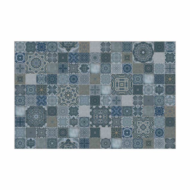 marble look rugs Art Deco Tiles Bluish Green Marble With Golden Shimmer