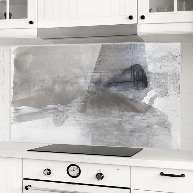 Glass splashback abstract Shades In Sepia II