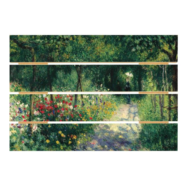 Print on wood - Auguste Renoir - Women In A Garden