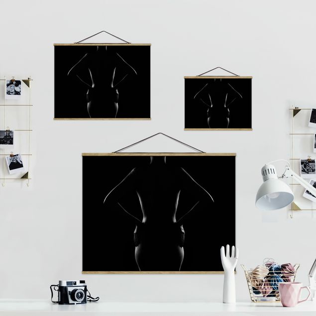 Fabric print with poster hangers - Eszter
