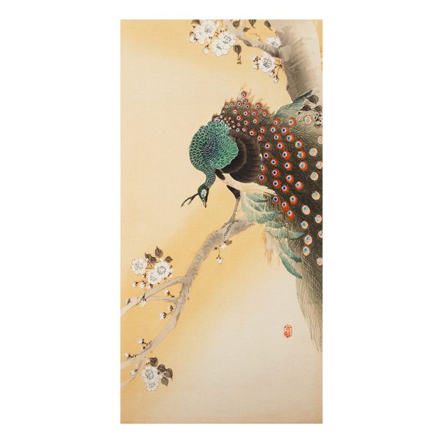 Print on aluminium - Vintage Illustration Asian Peacock II