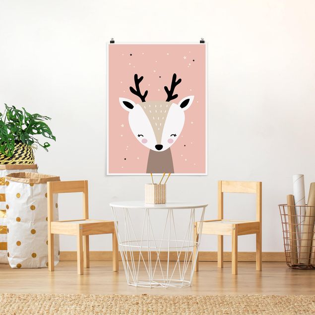 Poster kids room - Happy Deer
