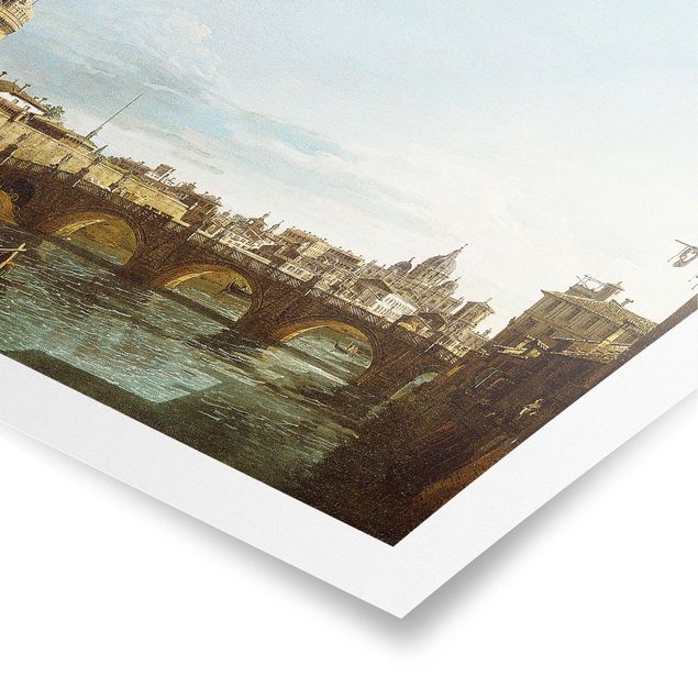 Poster - Bernardo Bellotto - View of Rome looking West