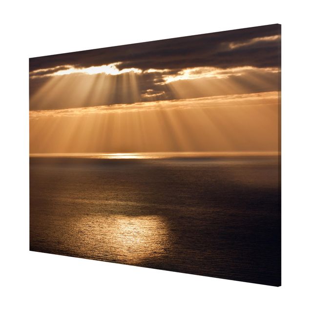 Magnetic memo board - Sun Beams Over The Ocean