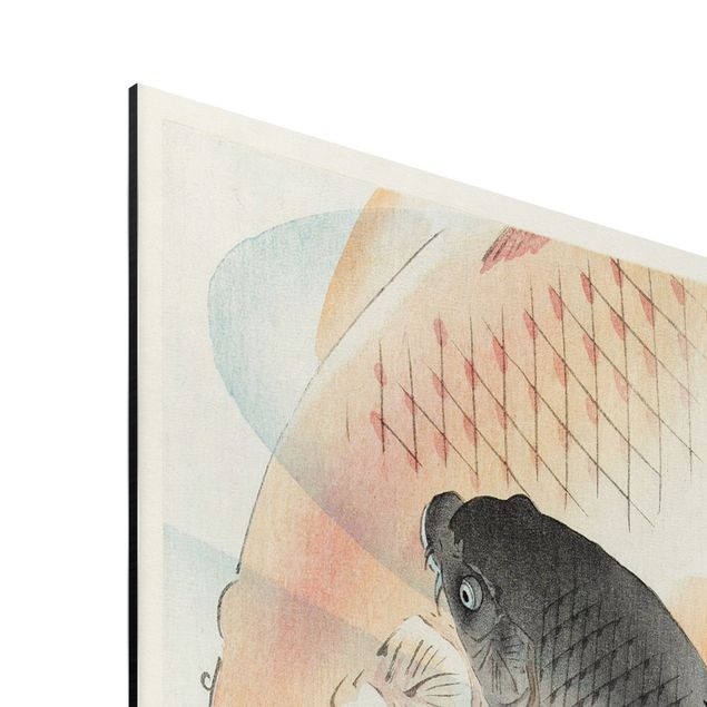 Print on aluminium - Vintage Illustration Asian Fish L
