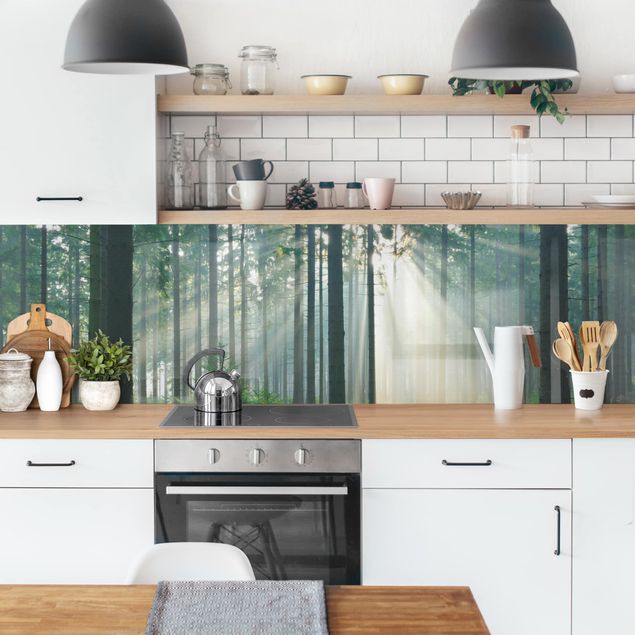 Kitchen wall cladding - Enlightened Forest