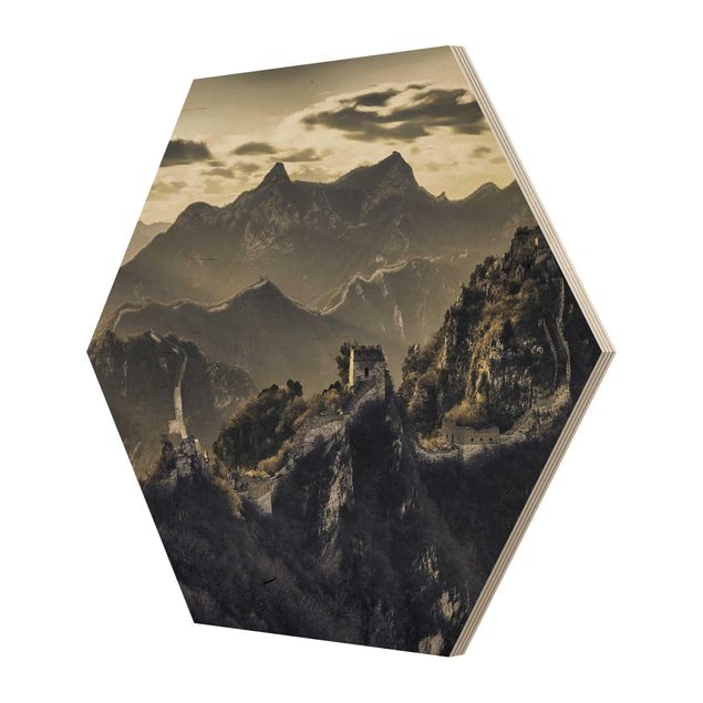 Wooden hexagon - The Great Chinese Wall