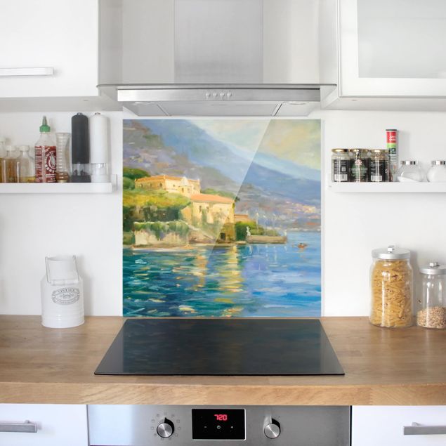 Glass splashback kitchen landscape Italian Landscape - Sea