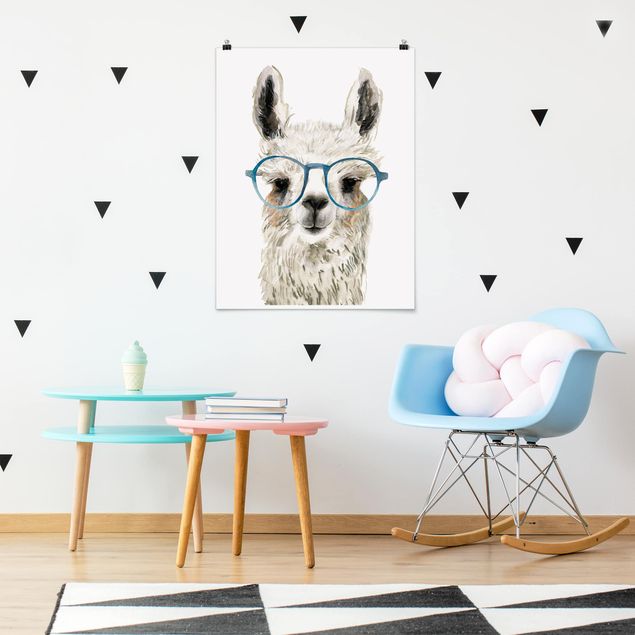 Poster kids room - Hip Lama With Glasses III