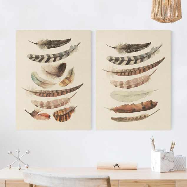 Print on canvas - Feathers Duo