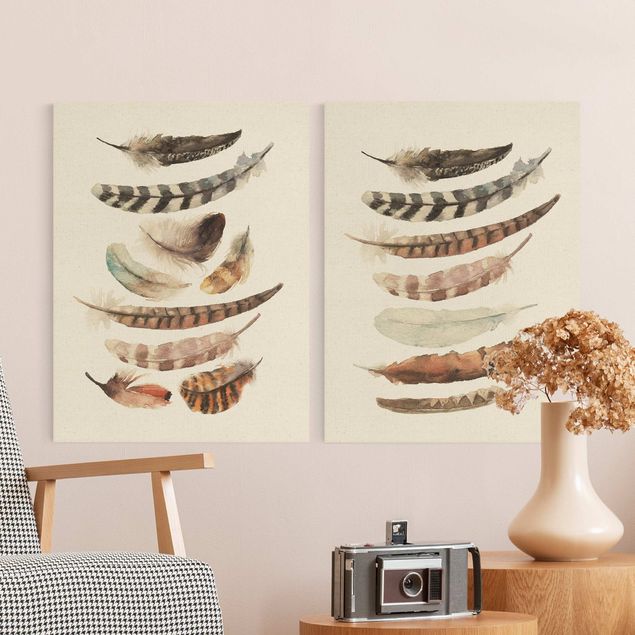 Print on canvas - Feathers Duo