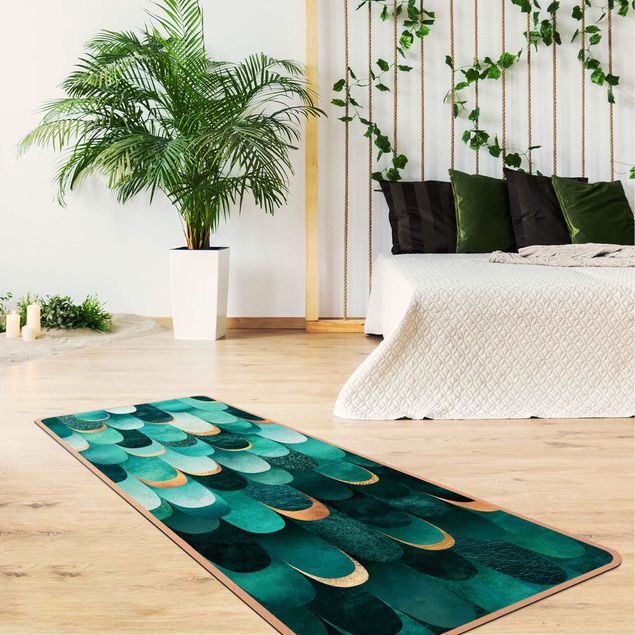 Turquoise rugs Feathers Gold Turquoise
