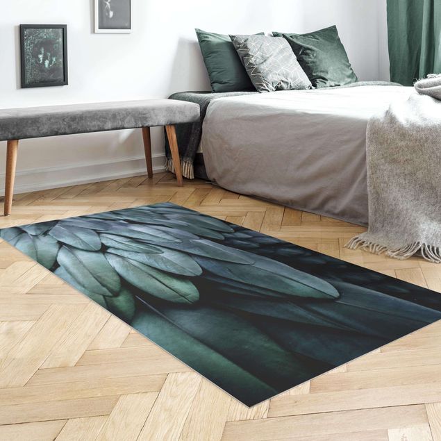 contemporary rugs Feathers In Aquamarine