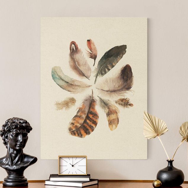 Canvas print gold - Feather Collection