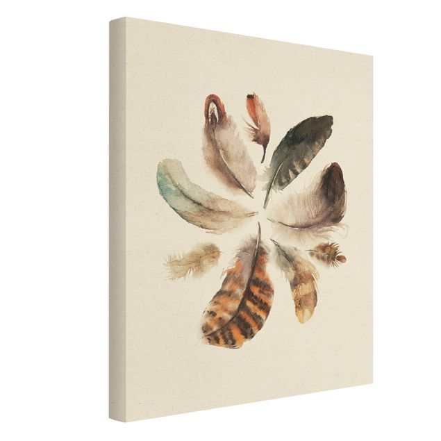 Canvas print gold - Feather Collection