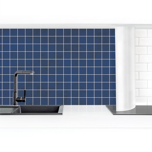Kitchen wall cladding - Mosaic Concrete Tiles - Blue