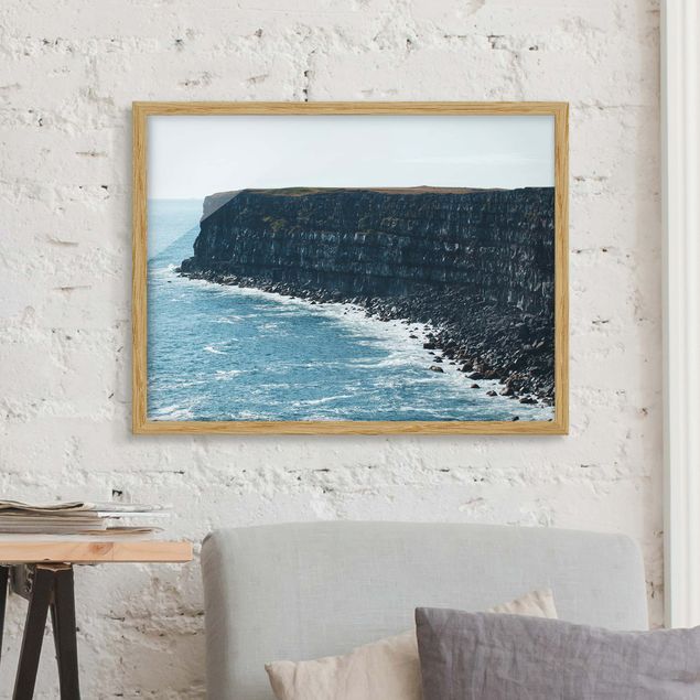 Framed poster - Rocky Islandic Cliffs