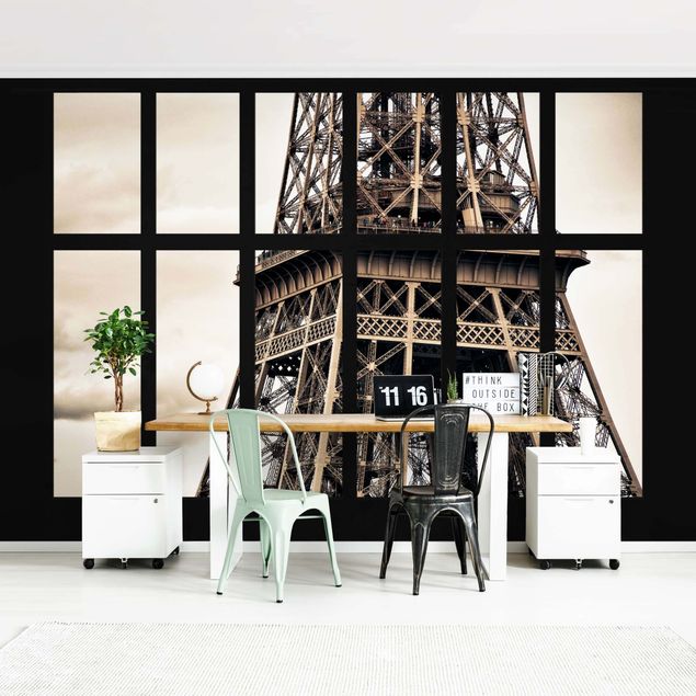 Wallpaper - Window Eiffel Tower Paris