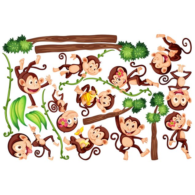 Window sticker - Monkeys from the Jungle