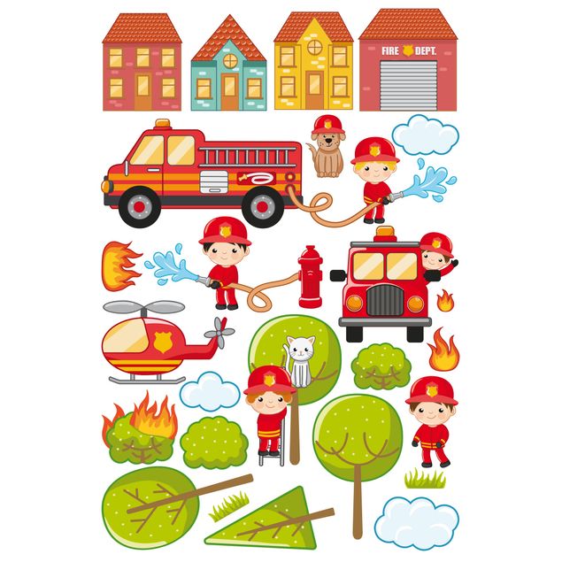 Window sticker - Big Firefighter Set