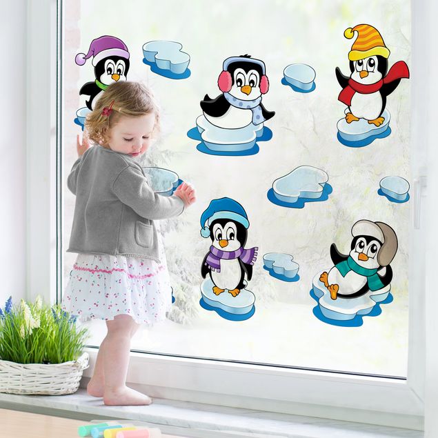 Window sticker - Penguin Winter Set