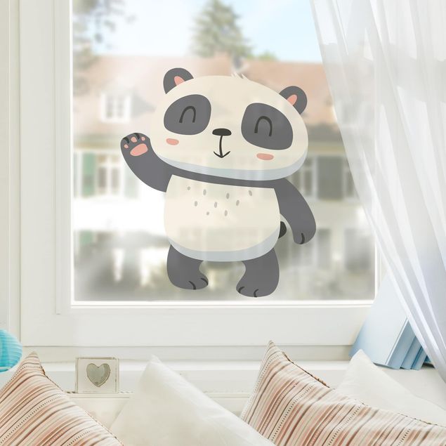 Window sticker - Waving Panda