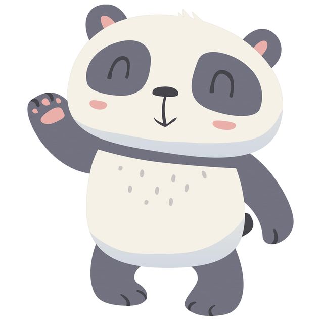 Window sticker - Waving Panda