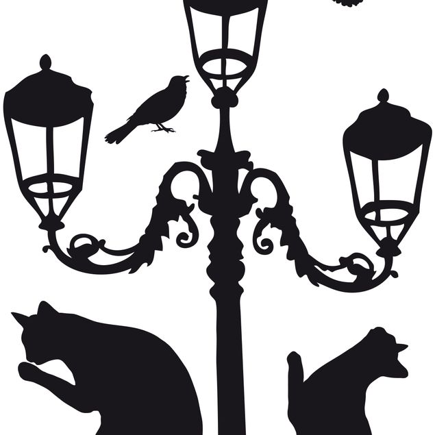 Window sticker - No.RS67 Cats And Street Light