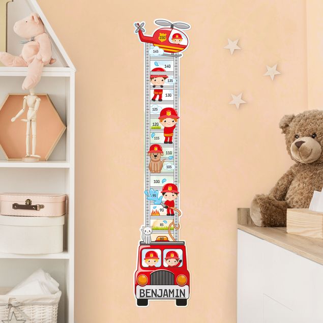 Wall stickers car Fire Brigade Set With Customised Name