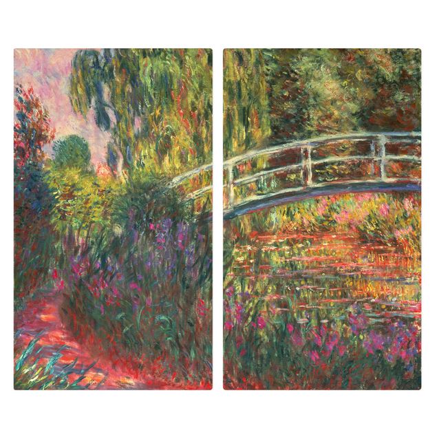 Glass stove top cover - Claude Monet - Japanese Bridge In The Garden Of Giverny