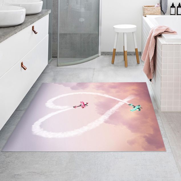 modern area rugs Heart With Airplanes