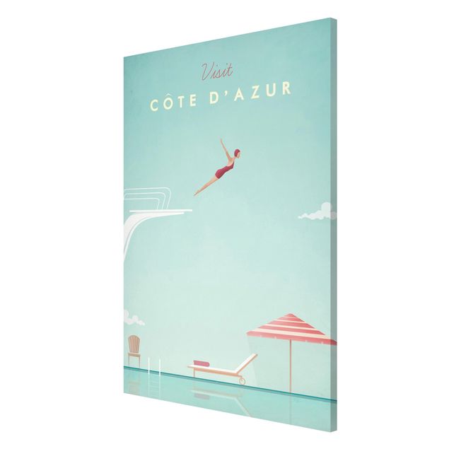 Magnetic memo board - Travel Poster - Côte D'Azur