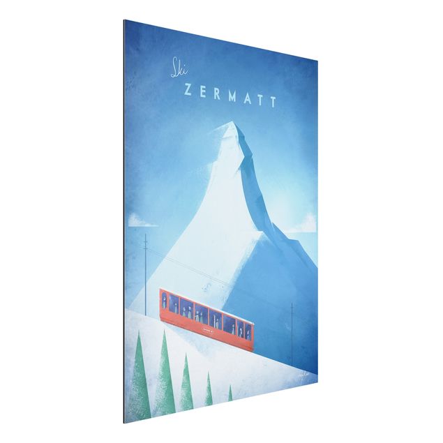Aluminium dibond Travel Poster - Zermatt