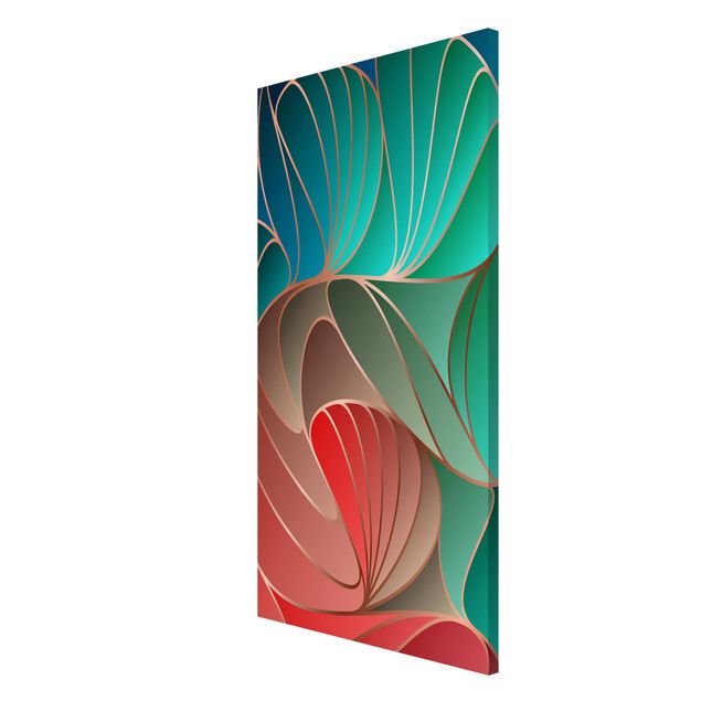 Magnetic memo board - Colourful Art Deco