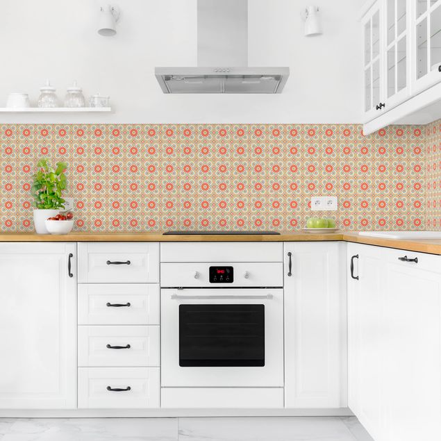 Kitchen splashbacks Oriental Patterns With Colourful Tiles