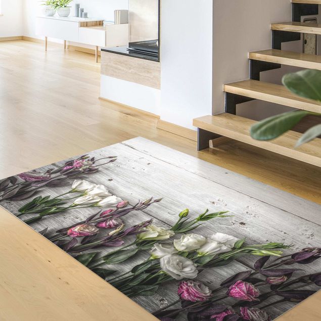 contemporary rugs Tulip-Rose Shabby Wood Look